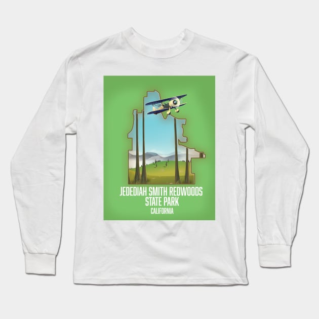 Jedediah Smith Redwoods State Park Long Sleeve T-Shirt by nickemporium1